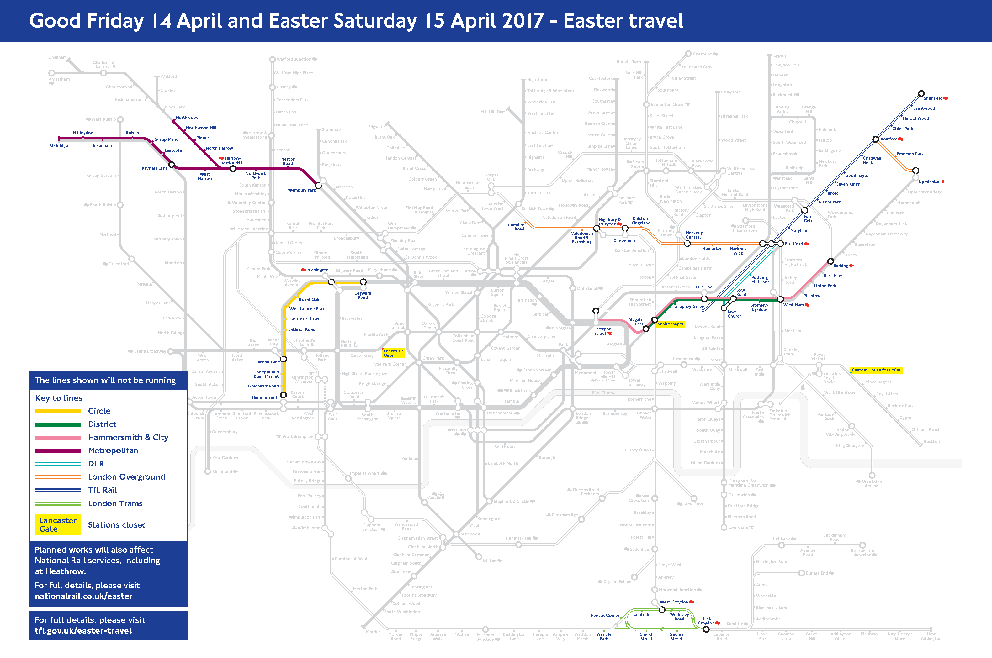 Easter on Tube, Everything you Need to Know - Mapway