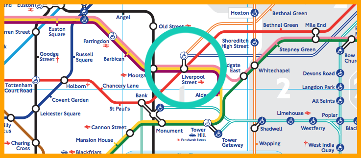 How to get to Liverpool Street station: Tube and Bus Directions | Mapway
